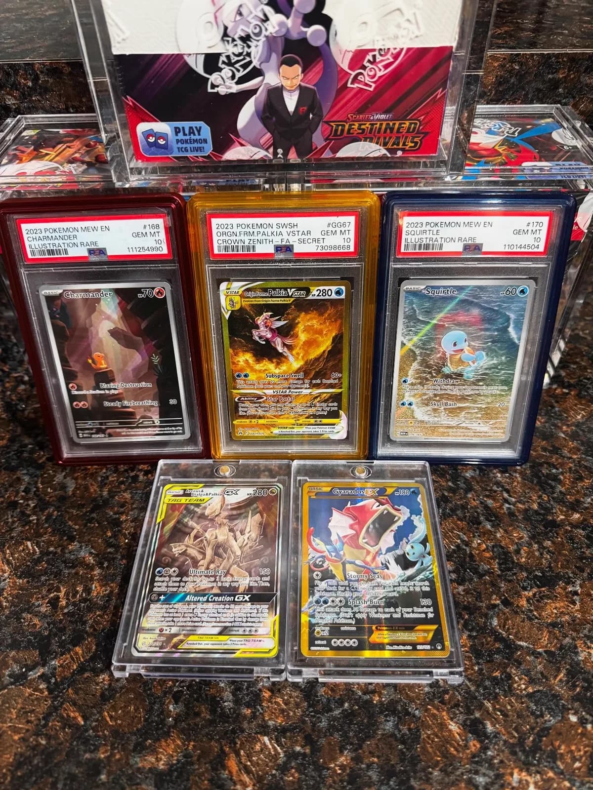 Graded slabs on display